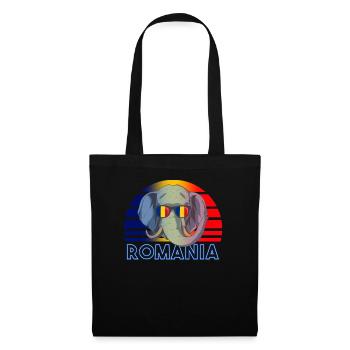 Roumanie - Sac en tissu - noir - Devant