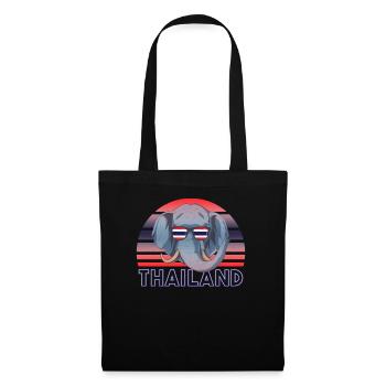 Thaïlande - Sac en tissu - noir - Devant