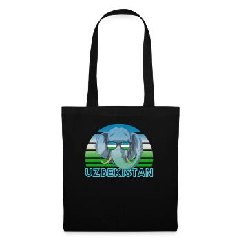 Ouzbékistan - Sac en tissu - noir - Devant