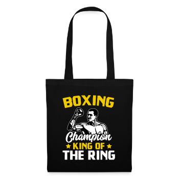 Box-Champion König des Rings - Stoffbeutel - Schwarz - Vorne