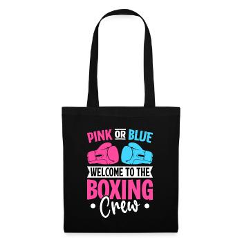 Pink oder Blau, willkommen in der Boxcrew - Stoffbeutel - Schwarz - Vorne