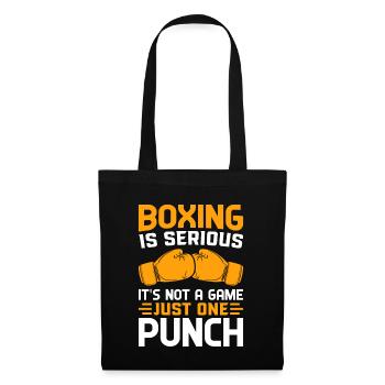 Boxing is serious it's not a Game just one punch - Tote Bag - black - Front