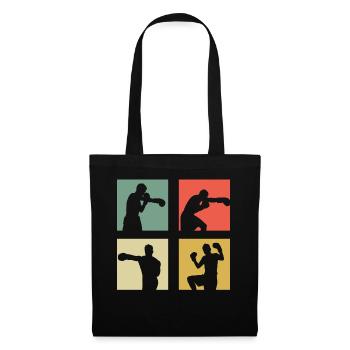 Boxe - Sac en tissu - noir - Devant