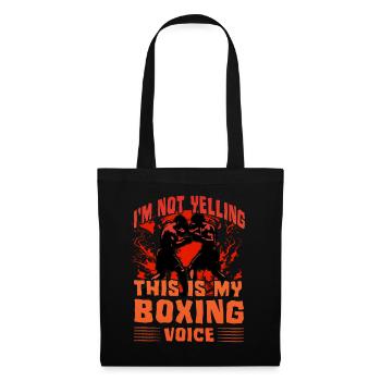 I'm not yelling this is my Boxing Voice - Tote Bag - black - Front