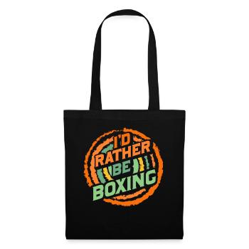Ich würde lieber boxen - Stoffbeutel - Schwarz - Vorne