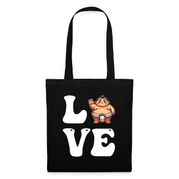 Amour sumo - Sac en tissu - noir - Devant