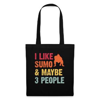 I like Sumo and maybe 3 People - Tote Bag - black - Front