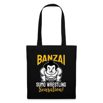 Sensation de lutte de sumo Banzai - Sac en tissu - noir - Devant