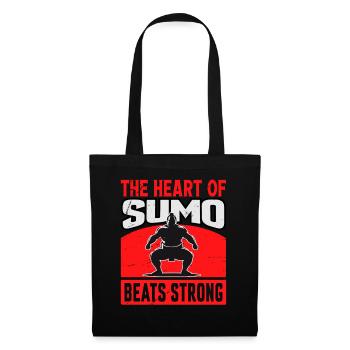 Das Herz des Sumo schlägt kräftig - Stoffbeutel - Schwarz - Vorne