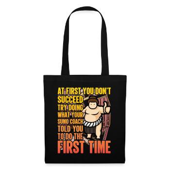 Sumo Funny Quote - Tote Bag - black - Front