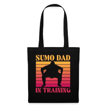 Papa sumo en formation - Sac en tissu - noir - Devant