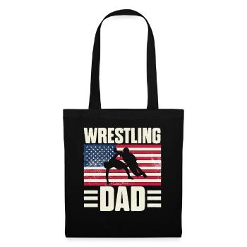 Papa lutteur - Sac en tissu - noir - Devant