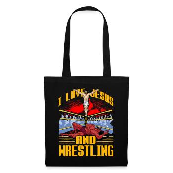 J’aime Jésus et la lutte - Sac en tissu - noir - Devant