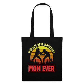 Die beste Wrestling-Mutter aller Zeiten - Stoffbeutel - Schwarz - Vorne