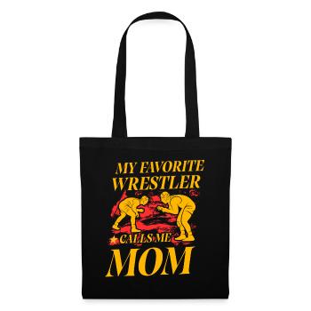 Mon lutteur préféré m’appelle maman - Sac en tissu - noir - Devant