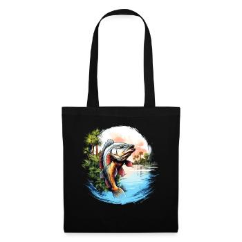 Bass Fish - Tote Bag - black - Front