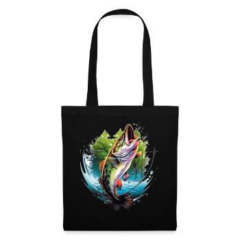 Bass Fish - Tote Bag - black - Front