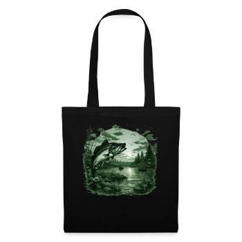 Bass Fish - Tote Bag - black - Front