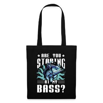 Regardez-vous ma basse ? - Sac en tissu - noir - Devant