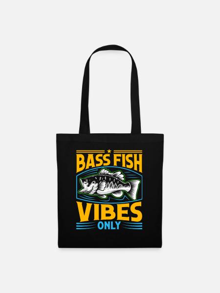 Nur Bash-Fisch-Vibes - Stoffbeutel - Schwarz