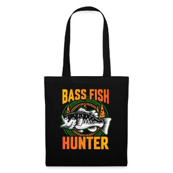 Bass Fish Hunter - Stoffbeutel - Schwarz - Vorne