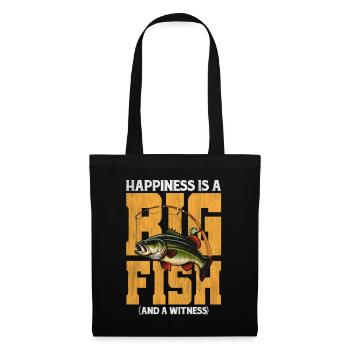 Le bonheur est un gros poisson et un témoin - Sac en tissu - noir - Devant