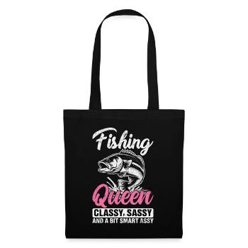 Fishing Queen cassy sassy and a bit sassy - Tote Bag - black - Front