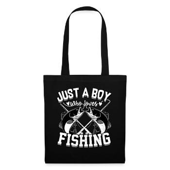 Juste un garçon qui aime la pêche - Sac en tissu - noir - Devant