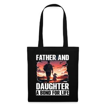 Père et fille, un lien pour la vie - Sac en tissu - noir - Devant
