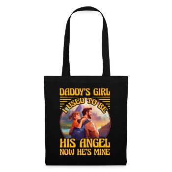 Daddy's Girl I used to be his angel now he's mine - Tote Bag - black - Front