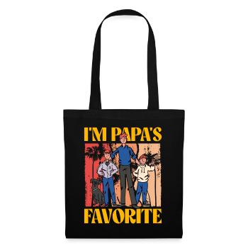 Ich bin Papas Liebling - Stoffbeutel - Schwarz - Vorne