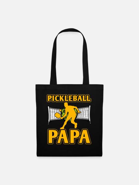 Pickleball-Papa - Stoffbeutel - Schwarz