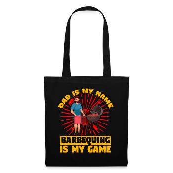 Papa est mon nom Le barbecue est mon jeu - Sac en tissu - noir - Devant