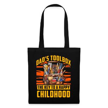 Dad's Toolbox the key to a happy childhood - Tote Bag - black - Front