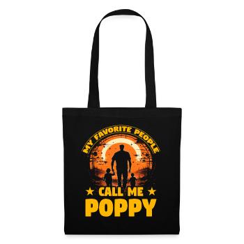 My favorite People call me Poppy - Tote Bag - black - Front