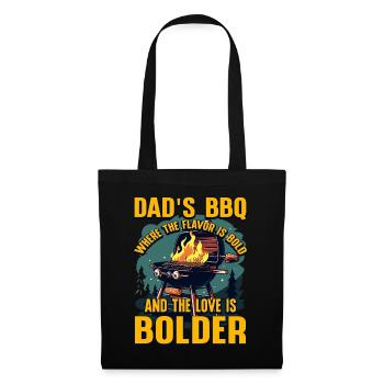 Le barbecue de papa où la saveur est audacieuse et l’amour est - Sac en tissu - noir - Devant