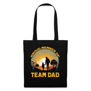 Fier membre de l’équipe papa - Sac en tissu - noir - Devant