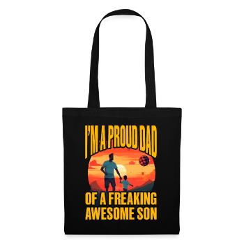Je suis le fier papa d’un fils génial - Sac en tissu - noir - Devant
