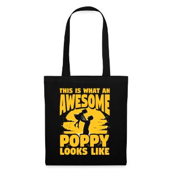 This is what an awesome Poppy looks like - Tote Bag - black - Front
