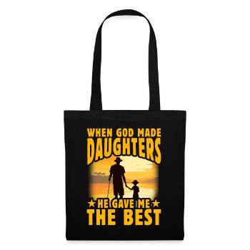 Quand Dieu a créé les filles, il m’a donné le meilleur - Sac en tissu - noir - Devant