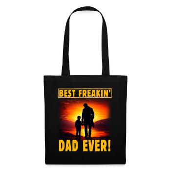 Der beste Freakin Dad aller Zeiten - Stoffbeutel - Schwarz - Vorne