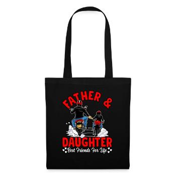 Father and Daughter best friends for life - Tote Bag - black - Front