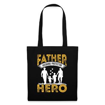 Father Husband Protector Hero - Tote Bag - black - Front
