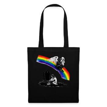 Fille papa Ange en deuil - Sac en tissu - noir - Devant