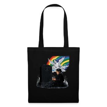 Fille papa Ange en deuil - Sac en tissu - noir - Devant