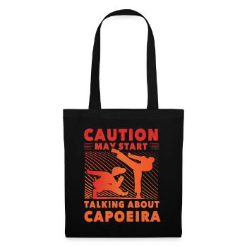 Bei Capoeira ist Vorsicht geboten - Stoffbeutel - Schwarz - Vorne