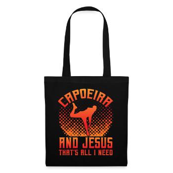 Capoeira und Jesus, das ist alles, was ich brauche - Stoffbeutel - Schwarz - Vorne