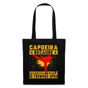 Capoeira, weil es verpönt ist, Menschen zu schlagen - Stoffbeutel - Schwarz - Vorne