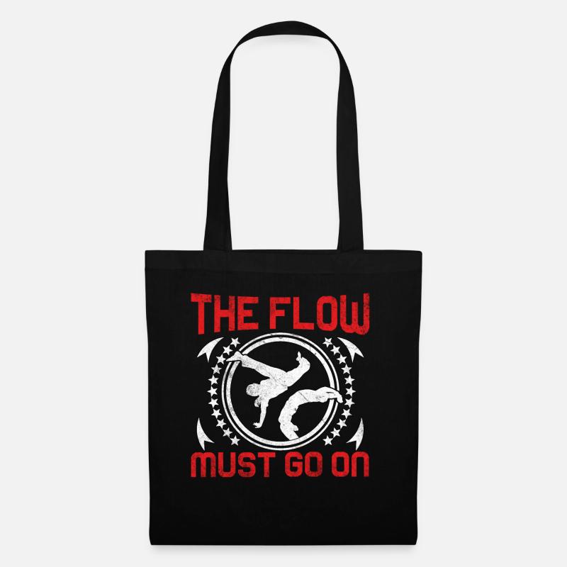Der Flow muss weitergehen - Stoffbeutel - Schwarz