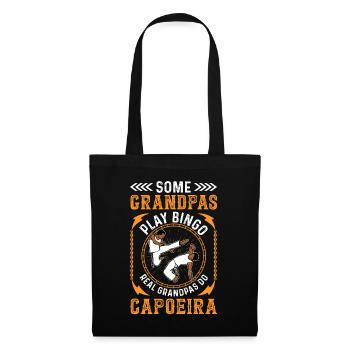 Manche Opas spielen Bingo, echte Grandpas do Capoeira - Stoffbeutel - Schwarz - Vorne